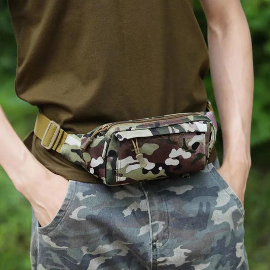 Leather Waist Bag Men's and Women's Messenger Multi-functional Waterproof Mountaineering Travel Outdoor Sports Small Bag