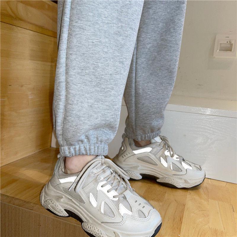 Gray Sweatpants Female Spring and Summer Korean Version of Ins Beam Guard Pants Thin Wild Casual Pants Trousers