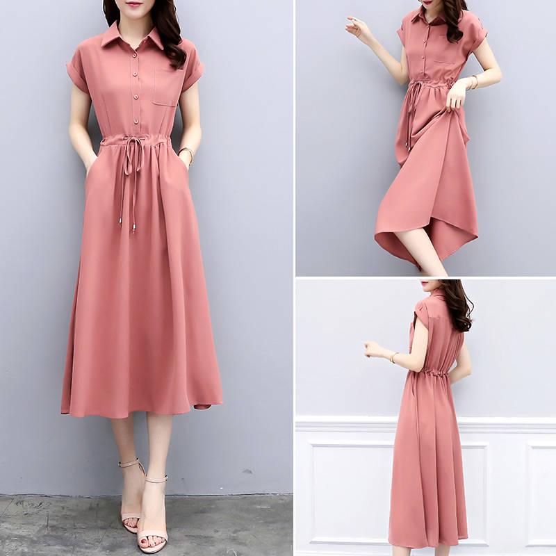 Women Short Sleeve Backelss Summer Dress Casual Dress Spaghetti Strap Dresses Button Midi Sundress