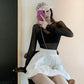 Sexy Women Tee See Through Transparent Mesh Tops Long Sleeve Sheer Slim Ladies T-Shirt