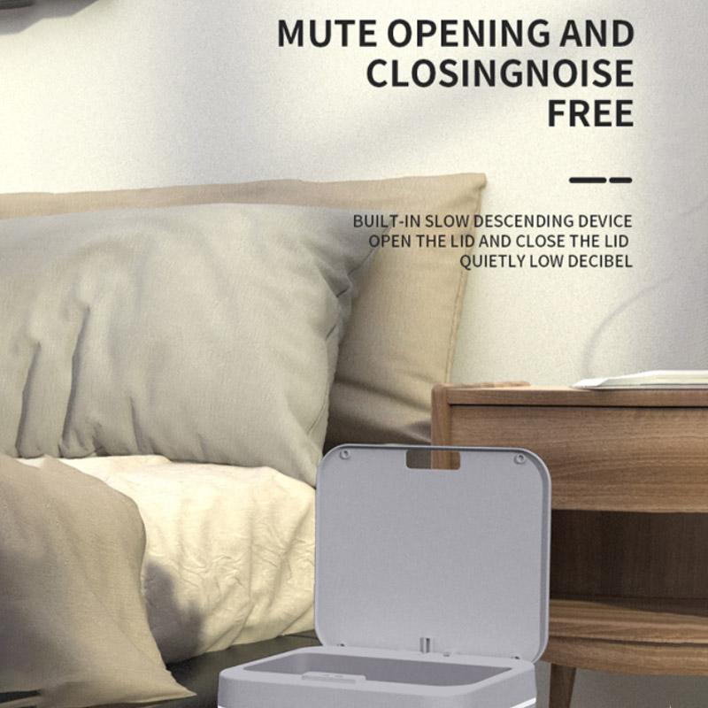 16 Liters Smart Sensor Trash Can Household with Lid Bathroom Kitchen Living Room Toilet Automatic Thickening Increase Trash Can