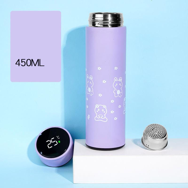 Intelligent Temperature Measuring Mug for Men and Women Portable Vacuum 304 Stainless Steel Water Cup Student Cute Korean Teacup Ins
