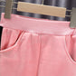 Girls Gold Silk Double-faced Fleece Casual Spring, Autumn and Winter Suit Korean Version of The Two-piece Suit