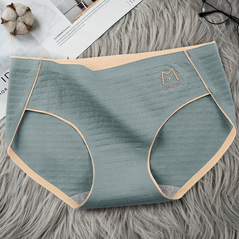 6Pcs/Set Solid Color Briefs Women's Large Size Panties Cotton Soft Breathable High Quality Underpants