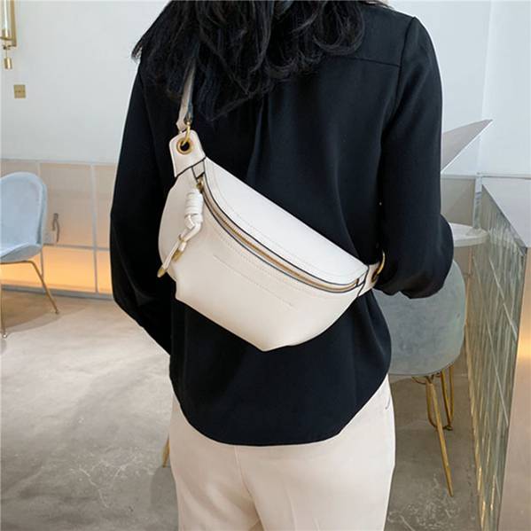 Fashion Lady Bag Waist Bag Leather Soft Leather Chest Bag Large Capacity Messenger Bag All-match Shoulder Bag
