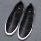 Plus Size 38-44 Summer Men Leather Sneakers Comfortable Deodorant Running Basketball Shoes Breathable Shockproof Non-slip Black Shoes