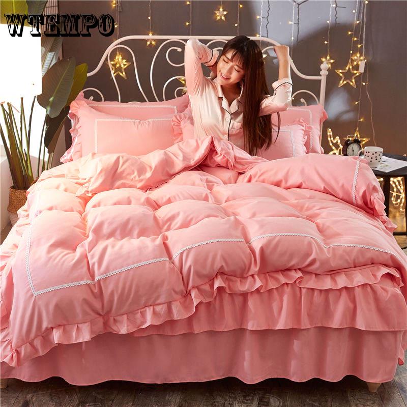 Home Printing Bedroom Aloe Vera Cotton Sanding  4 Sets of Bedding