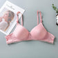 Ladies Natural Simple Two-Breasted Bra Thin Breathable Underwear Comfortable Sexy Adjustable Bra