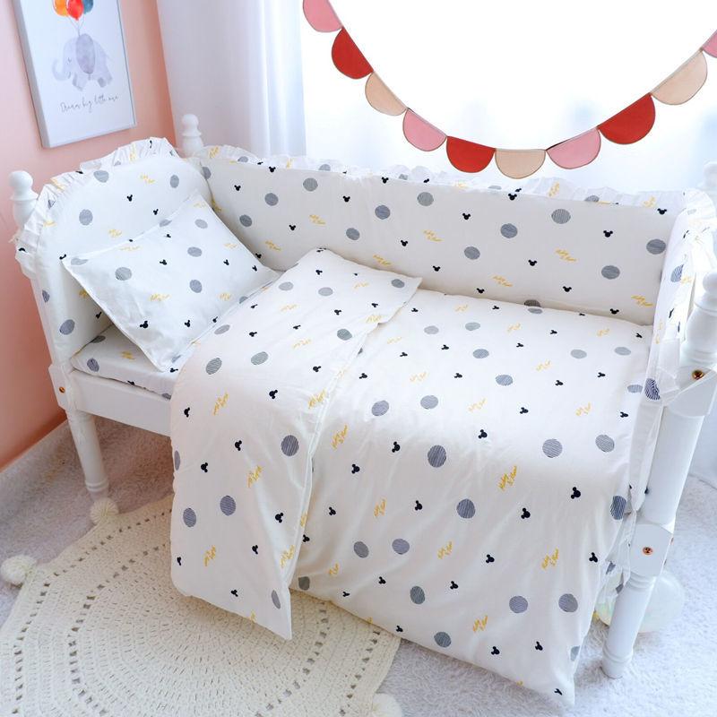 Crib Bed Surrounding Newborn Baby Pure Cotton Anti-collision Children's Stitching Bed Bed Surrounding Winter Thickening Bed Surrounding Soft Package
