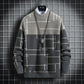 Warm Sweater Men Winter Knitted Pullover Casual Faux Mink Long Sleeve Thicken Harajuku Sweater