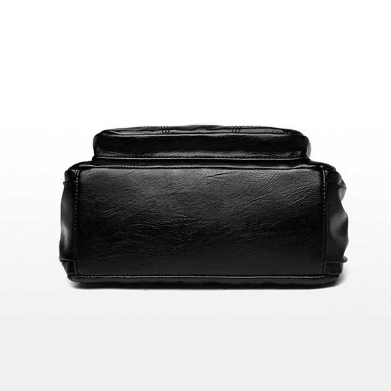 Sheep Leather Multi-layer Female Bag Fashion Trend Large Capacity Messenger Bag Middle-aged Lady Shoulder Bag Mother Bag