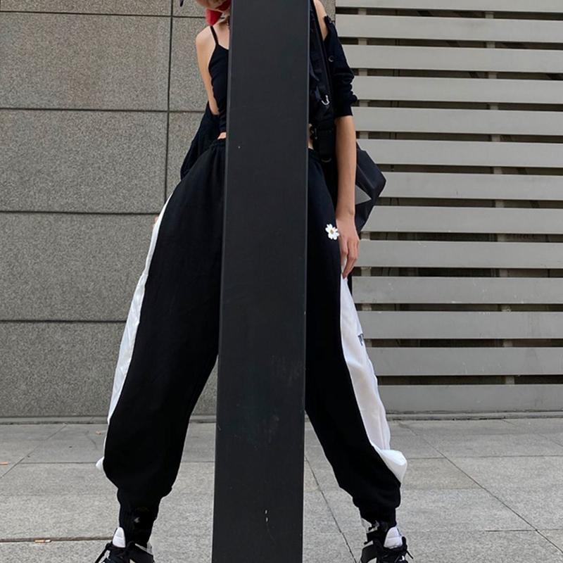 Small Daisy Loose High-waisted Trousers Female Korean Student Wide-leg Leggings Pants Slimming Sports Casual Pants