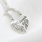 Best Friends Alloy Heart Pendant Honeycomb Love Stitching Pendant Lettering Necklace