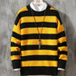 Striped Sweater Men's Autumn Casual All-match Bottoming Sweater Men's Sweatershirts Tide