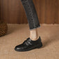 Korean Version of Small Leather Shoes Women Single Shoes Women Soft Leather Platform Loafers Lazy Shoes