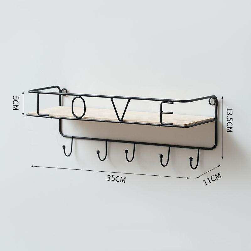 Hole-free Wall Shelf Nordic Iron Creative Living Room Bedroom Kitchen Bathroom Wall Storage