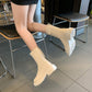 Chelsea Boots Martin Boots Woman Spring and Autumn Boots British Style Boots Korean Single Boots Waterproof Shoes