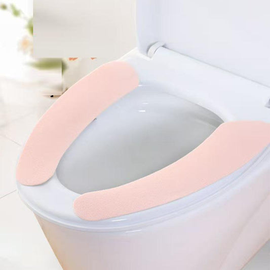 3 Pairs of Plush Toilet with Toilet Cushion Thickened Plush Toilet Cover In Winter New Toilet with Waterproof Toilet Cushion