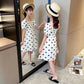 Girls' Cotton Dress Children's Polka Dot Dress Baby Puff Sleeve Cake Dress Princess Dress