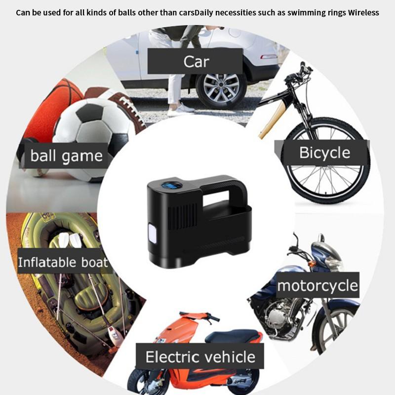 Home Car Dual-purpose Wireless Car Air Pump Inflator Pressure Monitoring Machine Portable with 2000mAh Battery