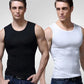Men's Vest Vest Men's Sleeveless Slim Fit Outer Wear Elastic Sports Hurdle Wide Shoulder Bottoming Underwear Sweatshirt