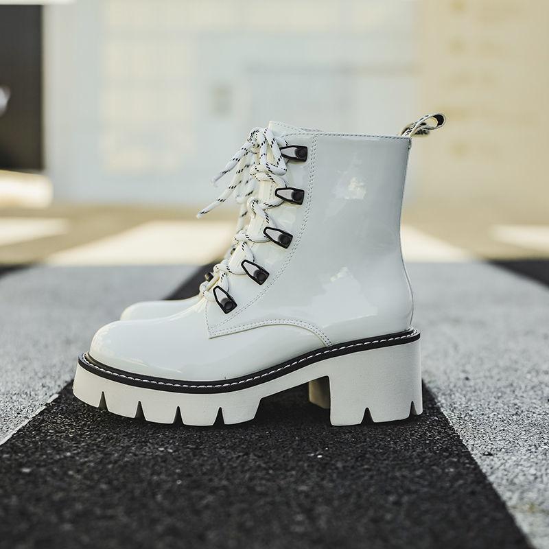 Martin Boots Female British Style Leather Comfortable Thin Style All-match Thin Spring and Autumn Single Boots