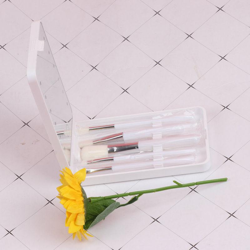 USB Rechargeable LED Makeup Mirror Folding Light Convenient Ladies Portable Rotating Storage Vanity Mirror