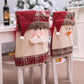 2 Set of Christmas Decorations Home Decoration Chair Cover Restaurant Hotel Square Santa Claus Stool Decoration