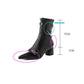 Sexy Elastic High Boots Pointed Toe Boots Zipper Chunky Heel Leather Knee-high Boots Winter