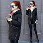 Hooded Coat Women Long Parka Wadded Winter Warm Green Padded Jacket Cotton Plus Size Female