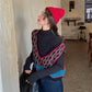 Vintage Casual Sleeveless V-Neck Knitted Sweaters Vest Female Loose Sweater Pullover Japanese Style