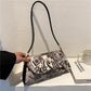 Comic Doodle Pattern PU Leather Armpit Bag for Women Shoulder Handbags Lady Elegant Baguette Bag