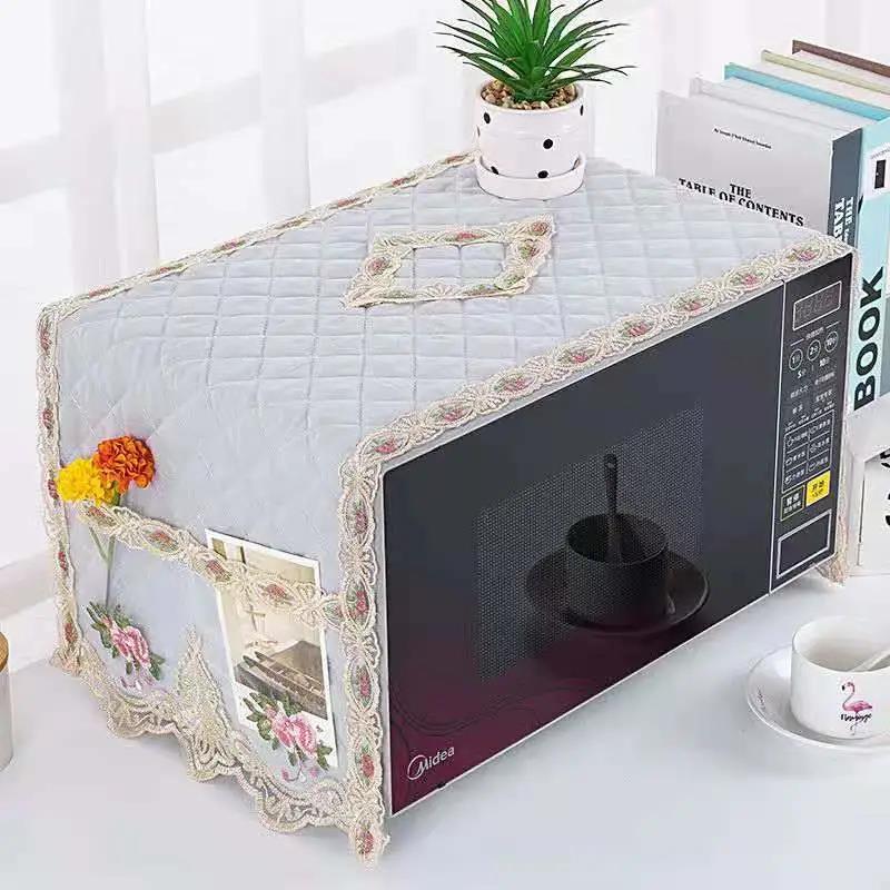 Microwave Cover Universal Plus Cotton Cover Towel Cover Cloth Simple Microwave Cover Kitchen Household Dust Cover