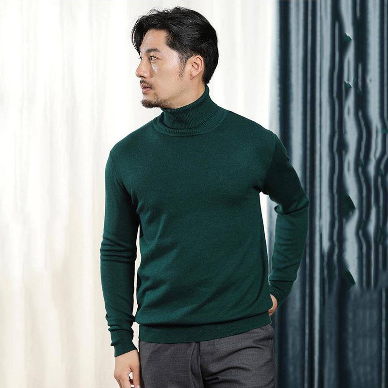 Christmas Sweater Men Clothes 2019 Winter Warm Mens Sweaters Casual Turtleneck Cashmere Pullover Men