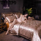 Euro Style Jacquard Bedding Set Lace Comforter Cover Blanket Cover Flat Sheet Set Pillowcases