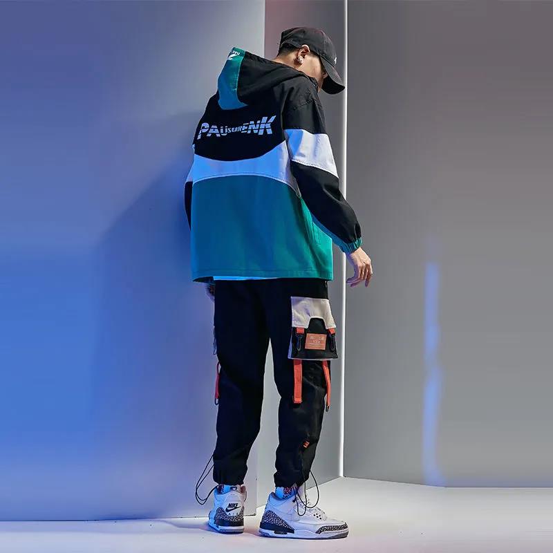 Workwear Jacket Men's Autumn and Winter Trend of Handsome Tops Loose and Handsome Plus Fleece Hooded Jacket