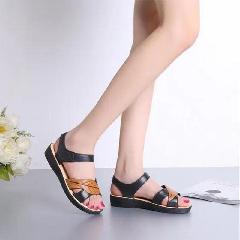 Women's Summer Sandals Flat Low Heel Non-slip Wear-resistant Sandals Outdoor