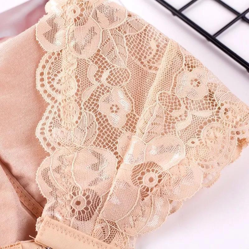 Lace Beauty Back Strapless No Steel Ring Non-slip Anti-glare Tube Top with Chest Pad Gathered Chest Underwear Women's Bra