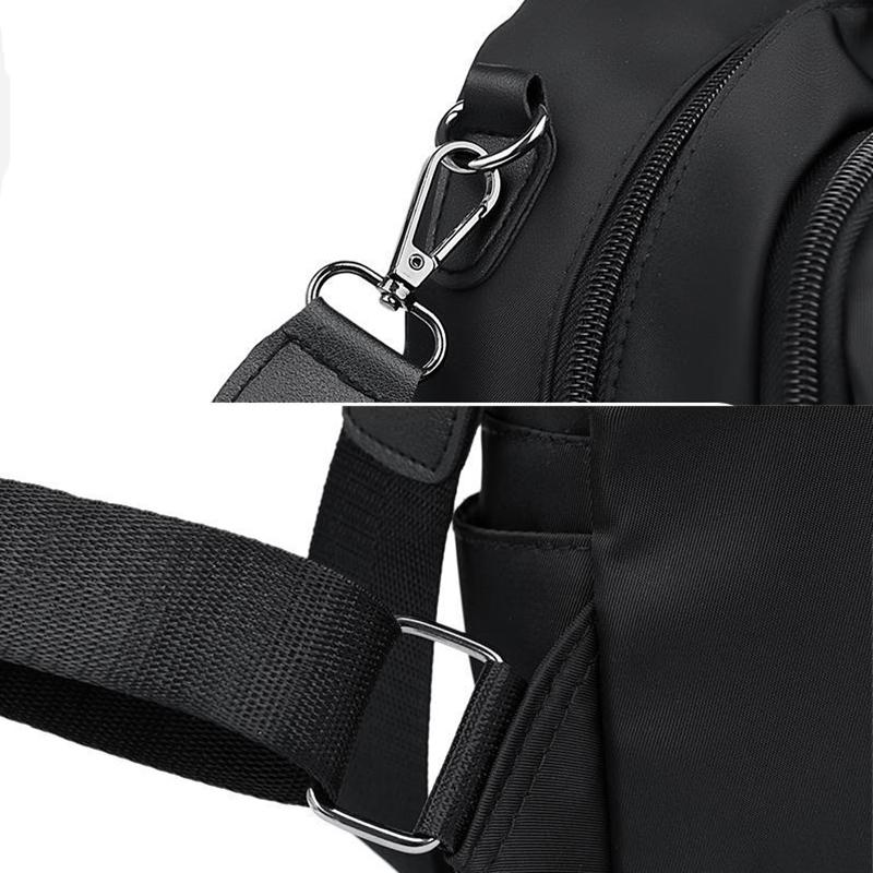 High-capacity Black Red Casual Large Capacity Simple Women's Multi-layer Canvas Backpack Travel Shopping Student Schoolbag