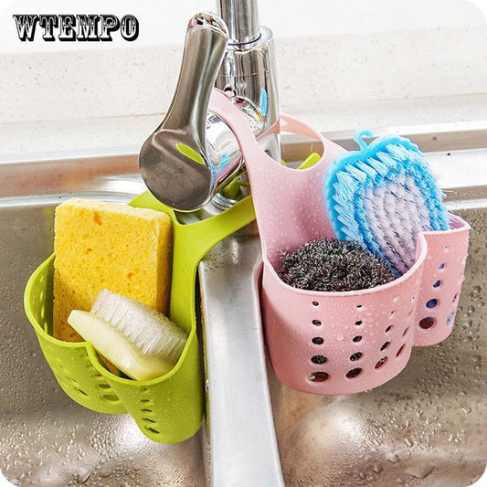 Brand Home Kitchen Portable Hanging Drain Basket Bag Bath Storage Tools Useful Sink Holder
