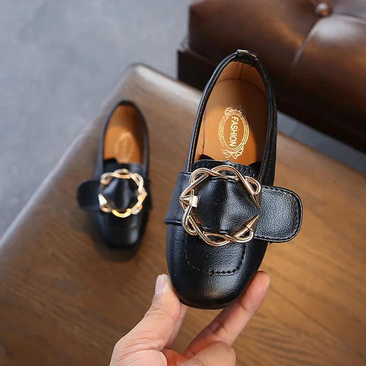 Girl's Spring and Summer Shoes Soft Sole Princess Light Leather Shoes Anti-slip Solid Color Single Shoes
