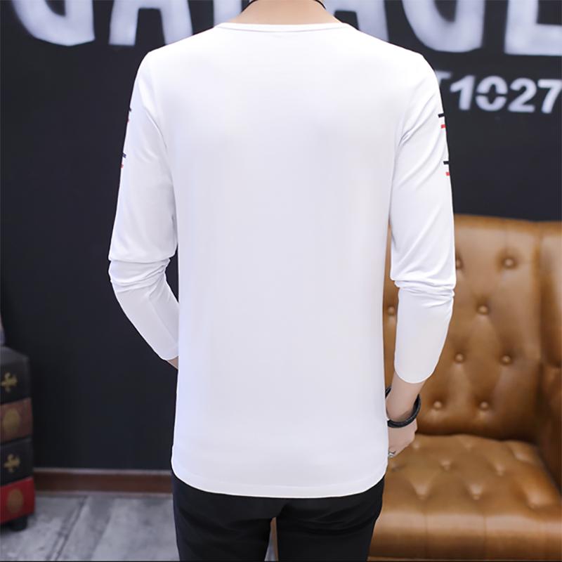 95% Cotton Pure Cotton Long-sleeved Men's Sweater Autumn Fashion Trend Tops Round Neck Sweatshirts