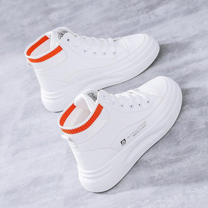 Fashion Non-slip High-top Shoes Outdoor All-match Spring and Summer Shoes Ladies Trendy Casual Work Shoes