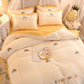 Princess Style Milk Velvet Winter Thick Crystal Velvet Four-piece Double-sided Quilt Cover Coral Velvet Bed Linen