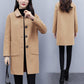 Women Jacket Autumn Winter Coat Fashion Women's Lapel Overcoat Long Woolen Overcoat Women Coats