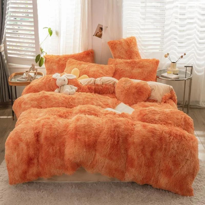 Thickened Water Velvet Four-piece Bed Sheet Is Taken Bedding Princess Wind Warm Coral Velvet