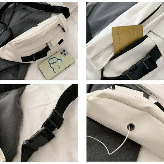 Dark Chest Bag Men's and Women's Fashion Retro Messenger Bag All-match Tooling Student Waist Bag