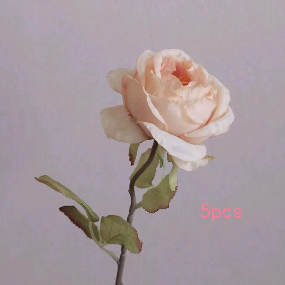 Coke Edge Imitation Dried Flower Rose Flower Korean Light Luxury Decoration Decoration Dining Room Fake Flower Simulation Flower Home Bouquet