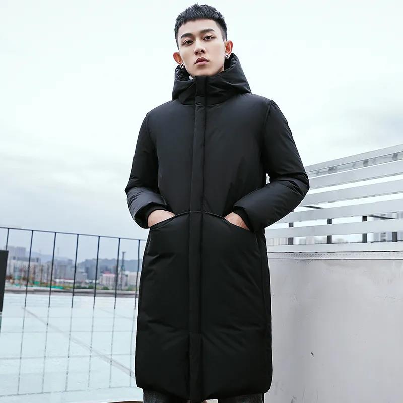Winter New Thick and Loose Over-knee Down Jacket Men's Thick Mid-length Warm Coat