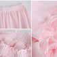 Summer Ruffled Women Chiffon Skirt Mid-length A-line Skirt Plus Size Fairy Skirt Elastic Waist Sandy Beach Vacation Daily